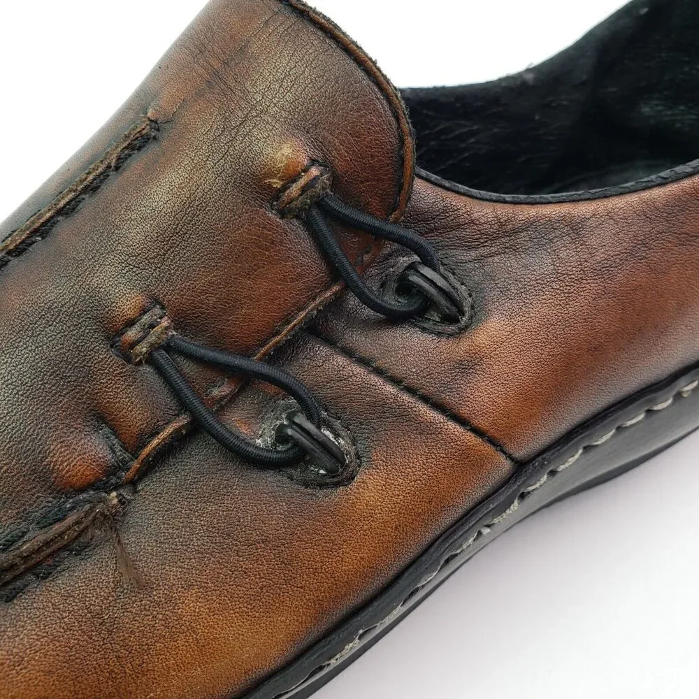Rieker Celia Antistress Womens Size EU 39 US 8 Brown Leather Slip On Loafer Shoe